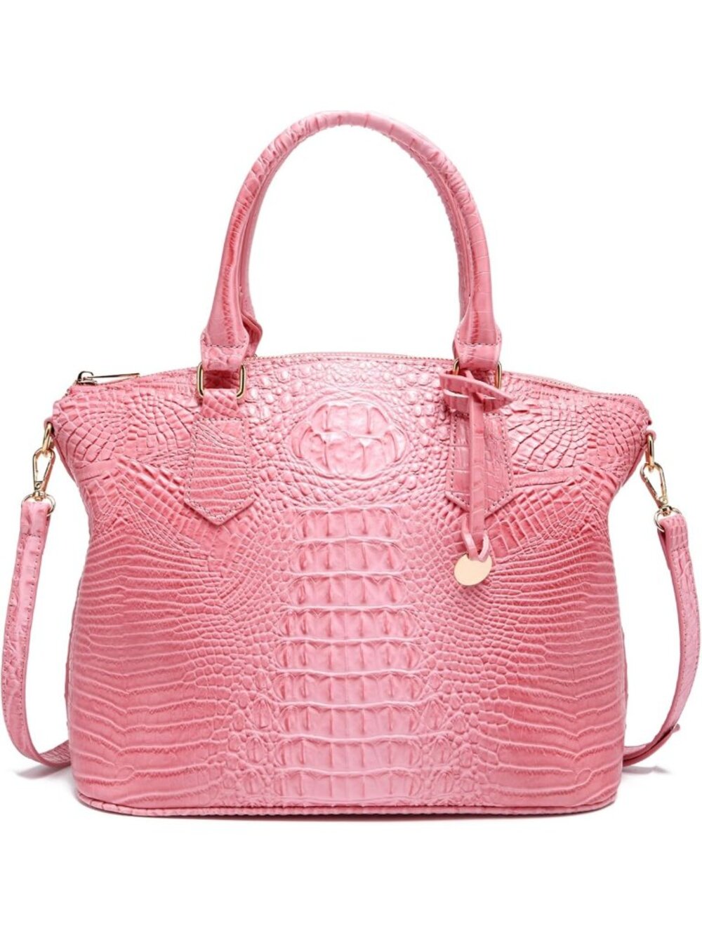 Stylish Crocodile-Pattern Handbag for Women | Vegan Leather Satchel Tote with